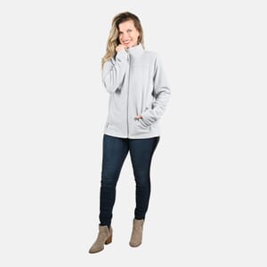 Victory Sportswear Fleece Full Zip Jacket - L (Gray)