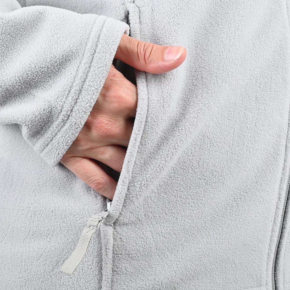 Victory Sportswear Fleece Full Zip Jacket - L (Gray) image number 4