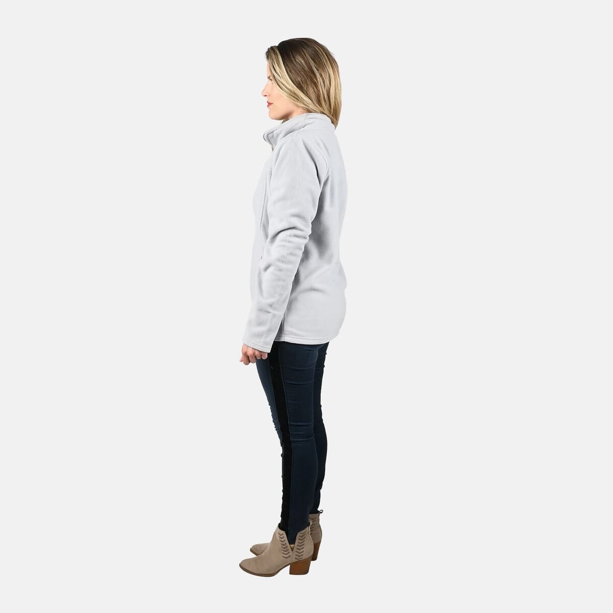Victory Sportswear Gray Fleece Full Zip Jacket - 1X image number 2