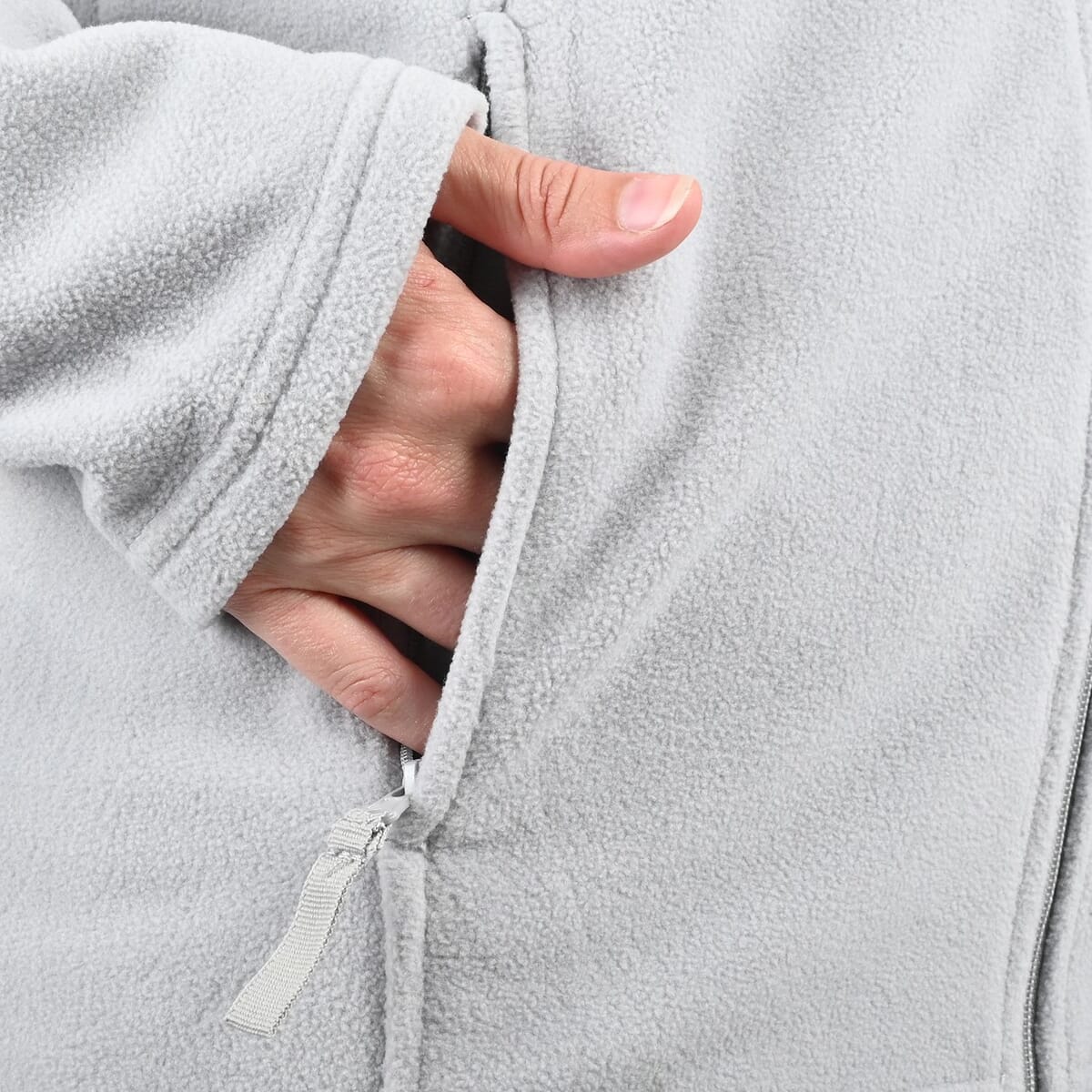 Victory Sportswear Gray Fleece Full Zip Jacket - 1X image number 4