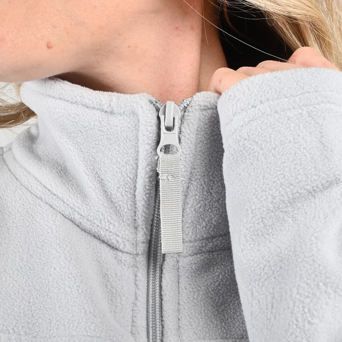 Victory Sportswear Gray Fleece Full Zip Jacket - 1X image number 5