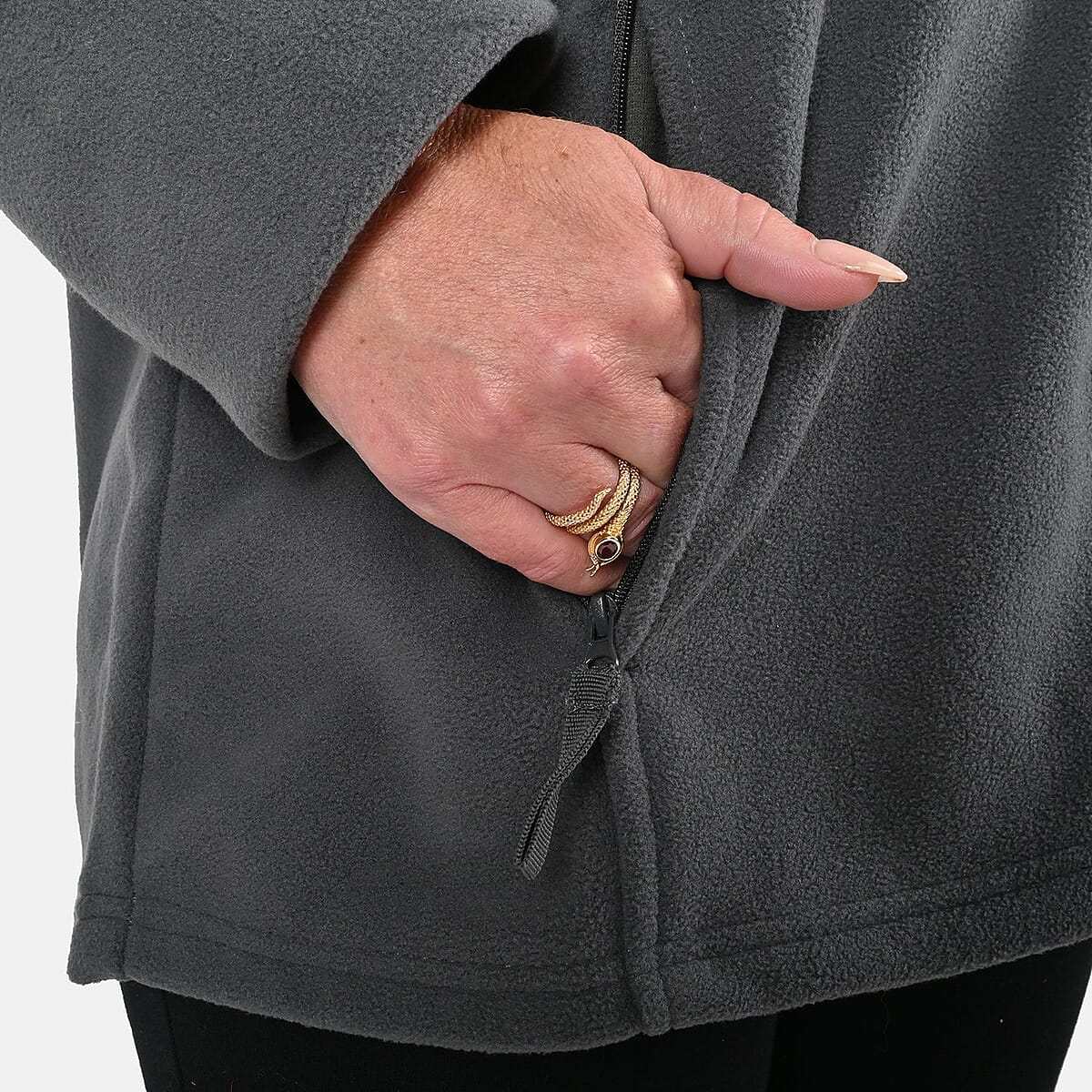 Victory Sportswear Charcoal Fleece Full Zip Jacket - 2X image number 4