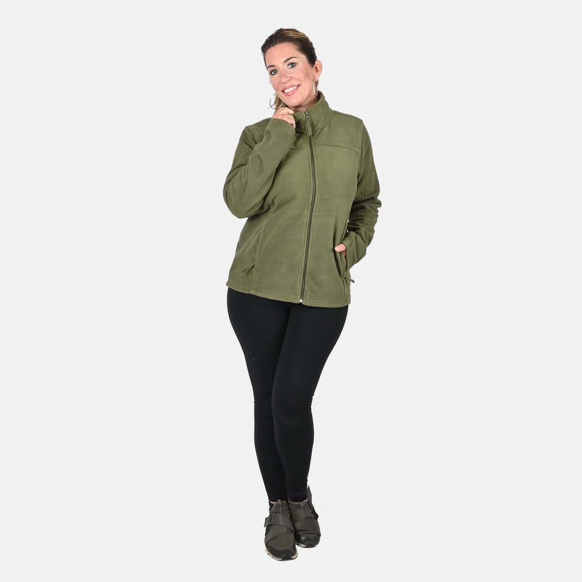 Victory Sportswear Olive Fleece Full Zip Jacket - L image number 0