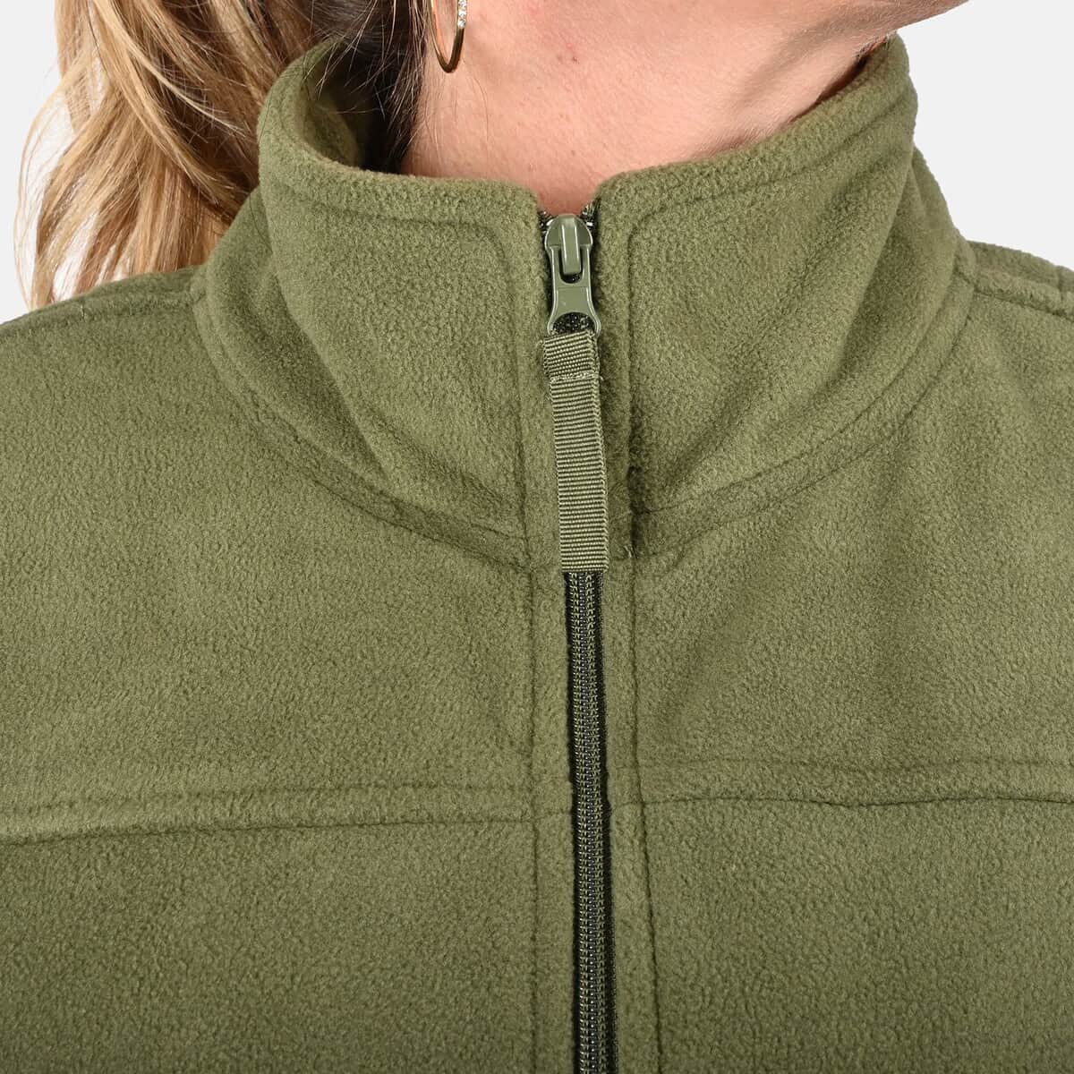 Victory Sportswear Olive Fleece Full Zip Jacket - L image number 4