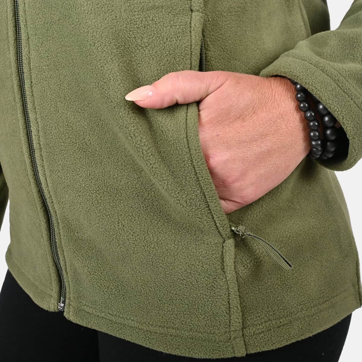 Victory Sportswear Olive Fleece Full Zip Jacket - L image number 5