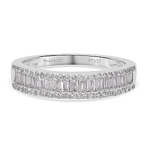 Rhapsody IGI Certified E-F VS Diamond Band 0.50 ctw Ring in 950 Platinum, Diamond Ring, Wedding Band, Gifts For Her (Size 11.00)