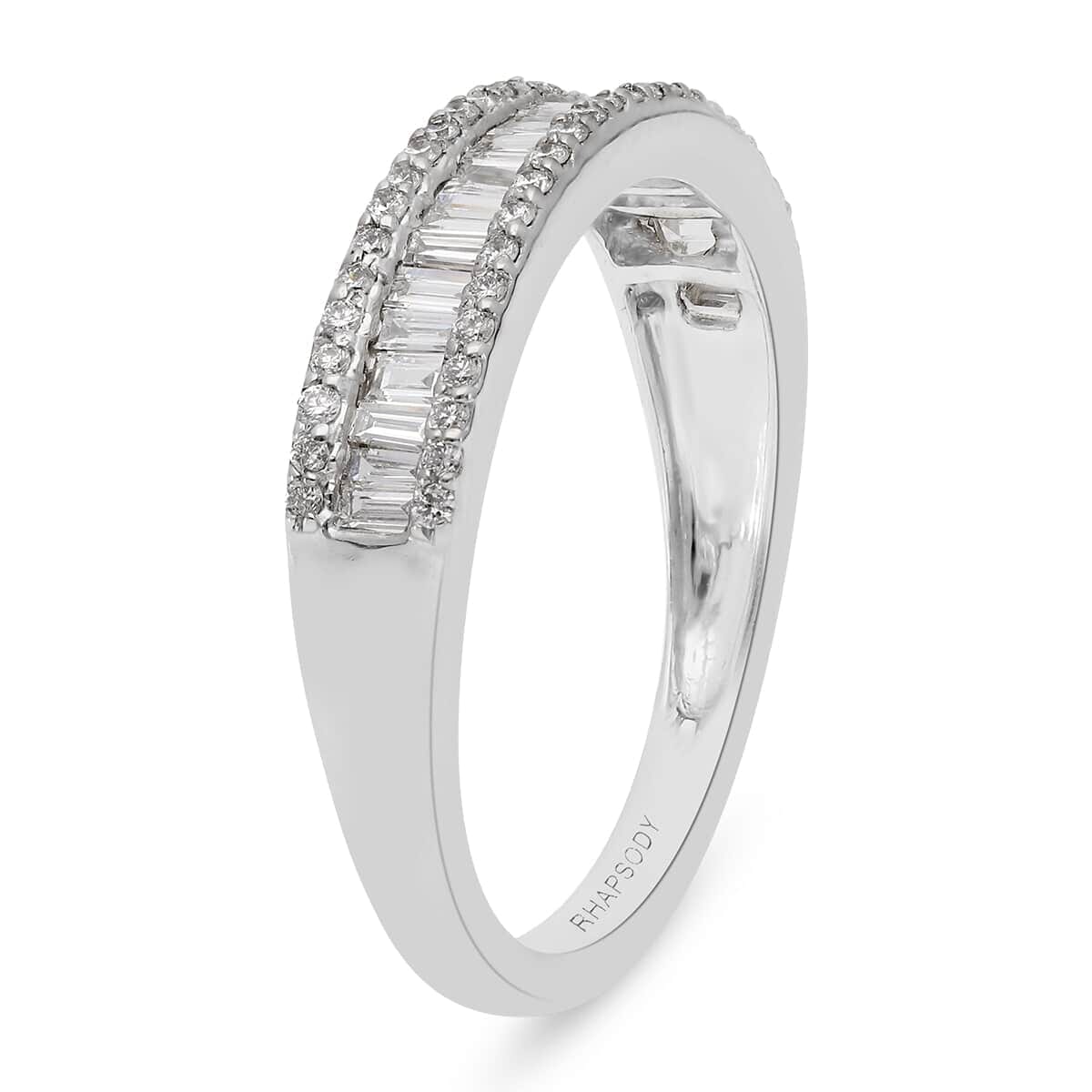 Rhapsody IGI Certified E-F VS Diamond Band 0.50 ctw Ring in 950 Platinum, Diamond Ring, Wedding Band, Gifts For Her (Size 11.00) image number 3