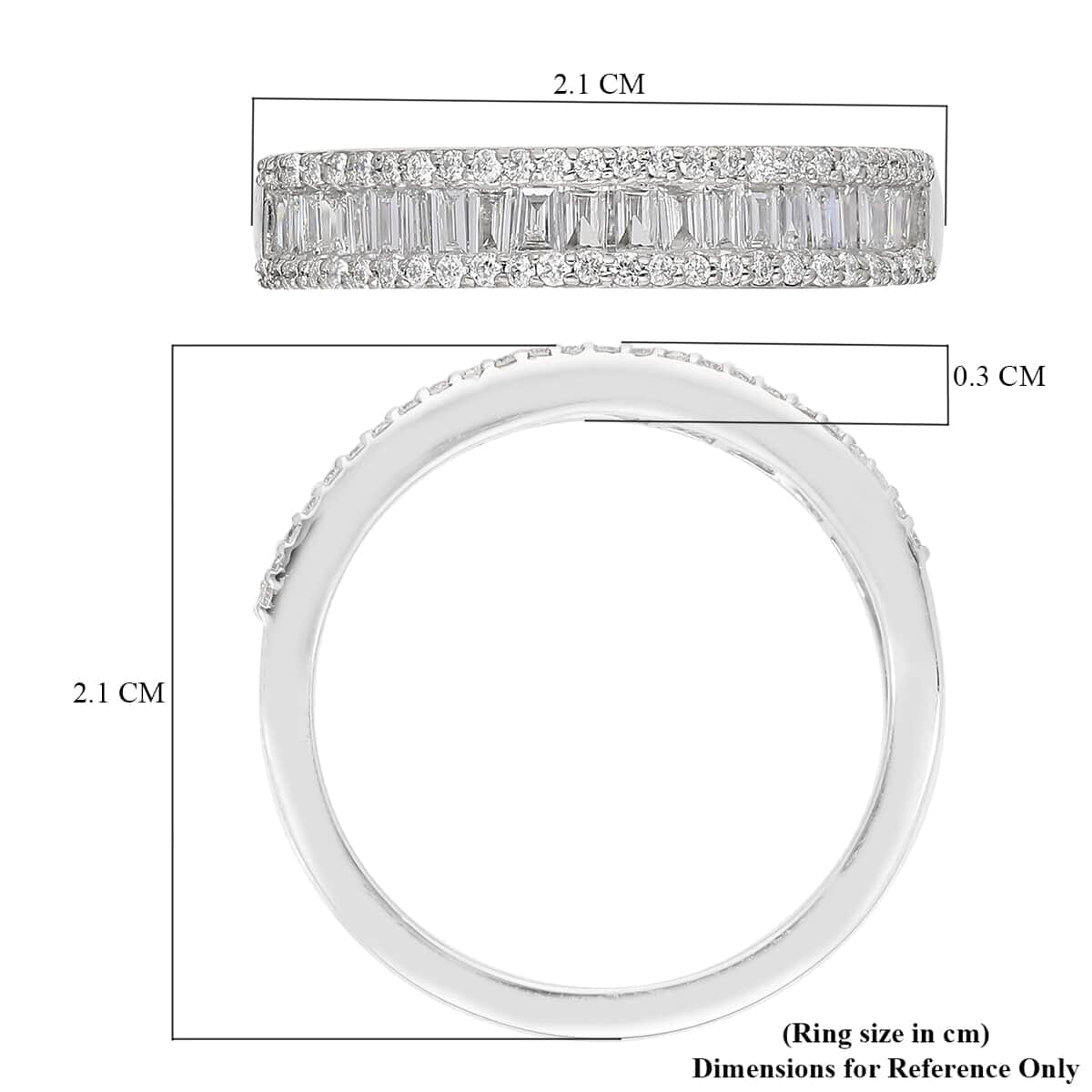 Rhapsody IGI Certified E-F VS Diamond Band 0.50 ctw Ring in 950 Platinum, Diamond Ring, Wedding Band, Gifts For Her (Size 11.00) image number 5