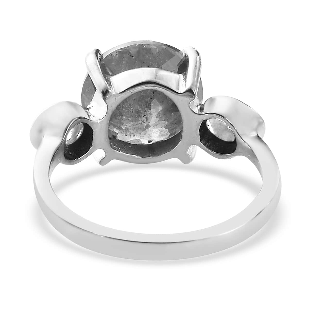 Picos Altos Light Orange Sphalerite and Polki Diamond Ring in Platinum Over Sterling Silver (Size 7.0) 5.35 ctw image number 4