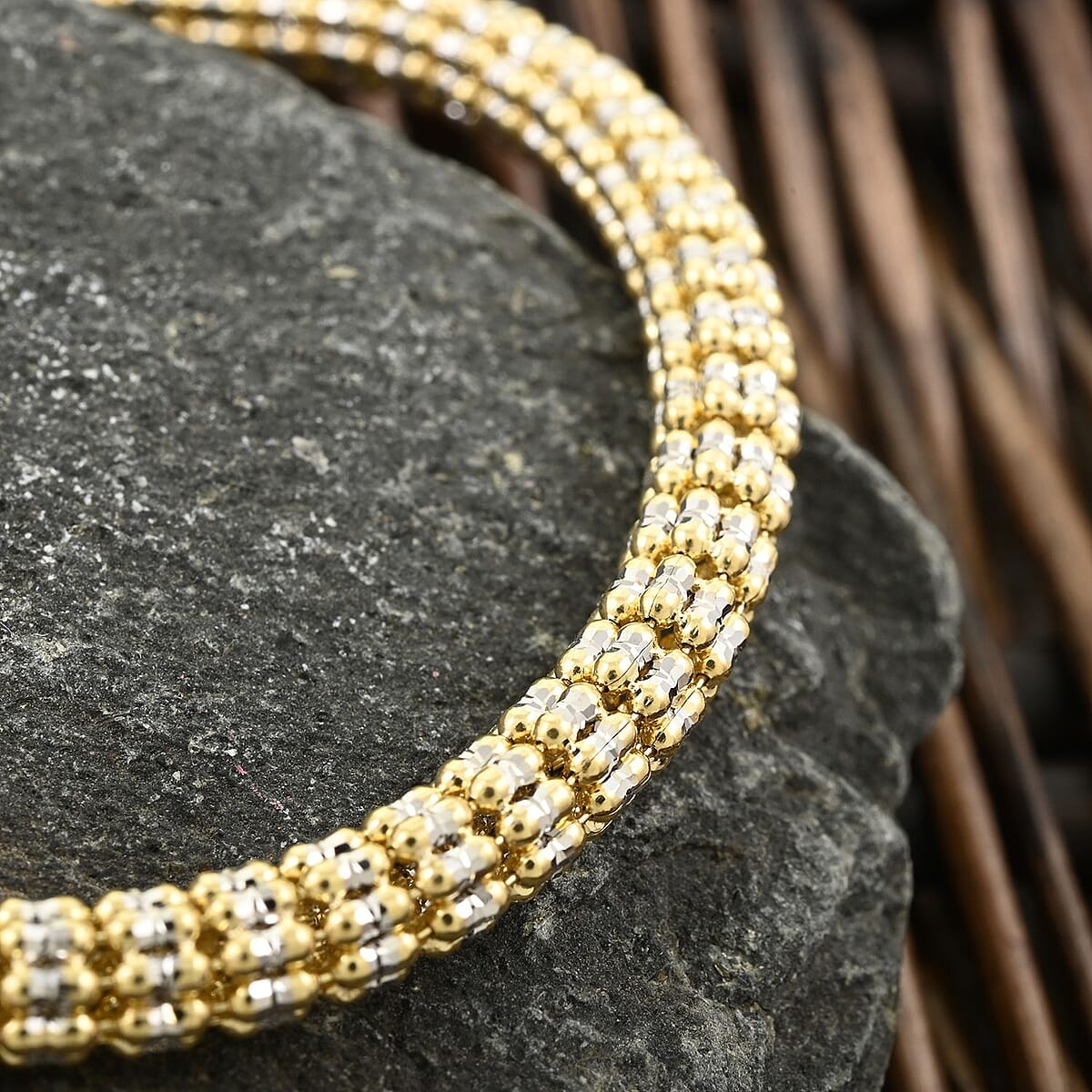 10K Yellow and White Gold 3.5mm Chain Bracelet (7.50 In) (7.30 g) image number 1