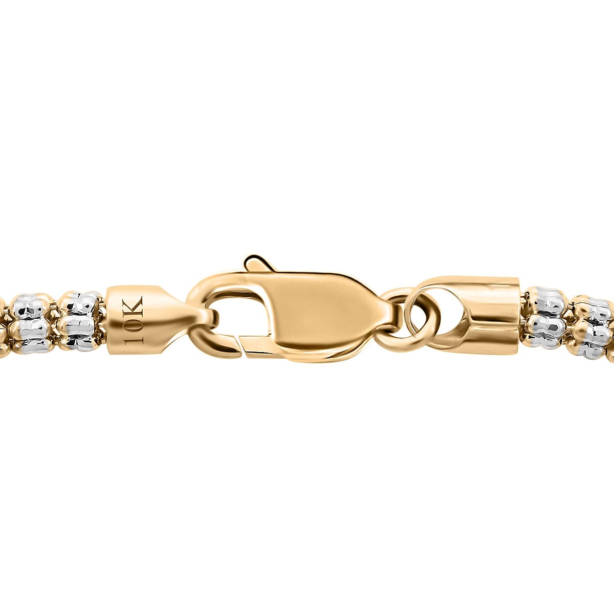10K Yellow and White Gold 3.5mm Chain Bracelet (7.50 In) (7.30 g) image number 3