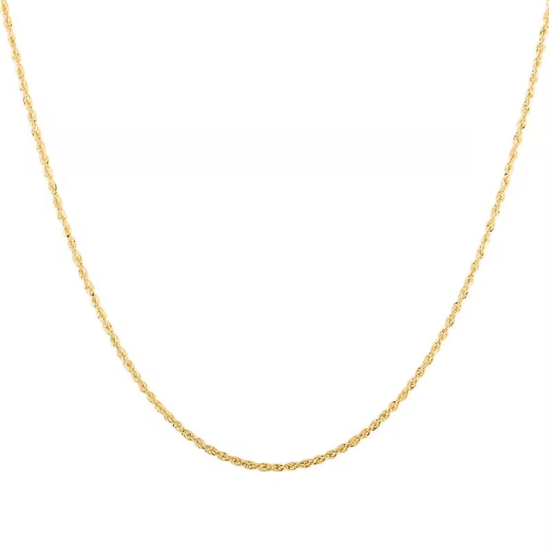 1.5mm Rope Chain Necklace in 14K Yellow Gold 1.70 Grams 22 Inches
