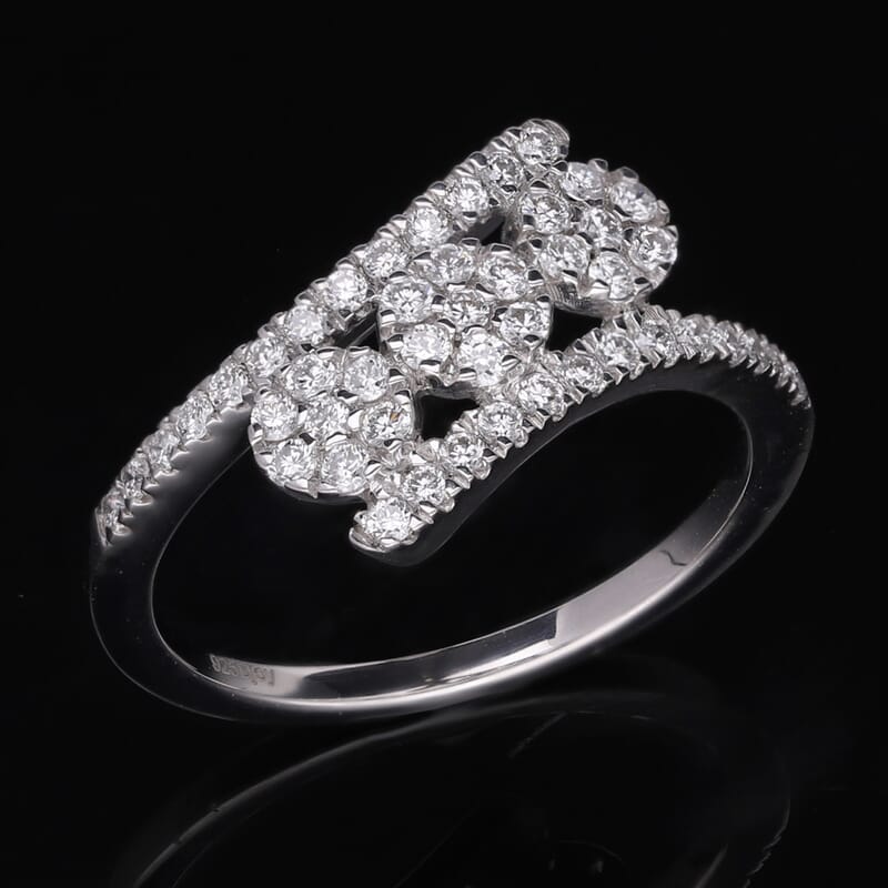 Luxuriant Lab Grown Diamond G-H SI Ring in Platinum Over Sterling Silver (Size 10.0) 0.50 ctw