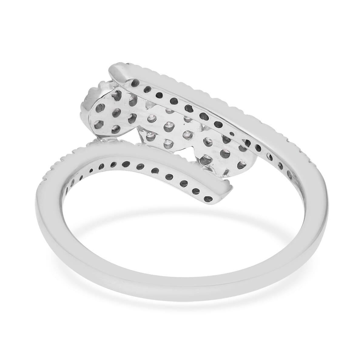 Luxuriant Lab Grown Diamond G-H SI Ring in Platinum Over Sterling Silver (Size 6.0) 0.50 ctw image number 4