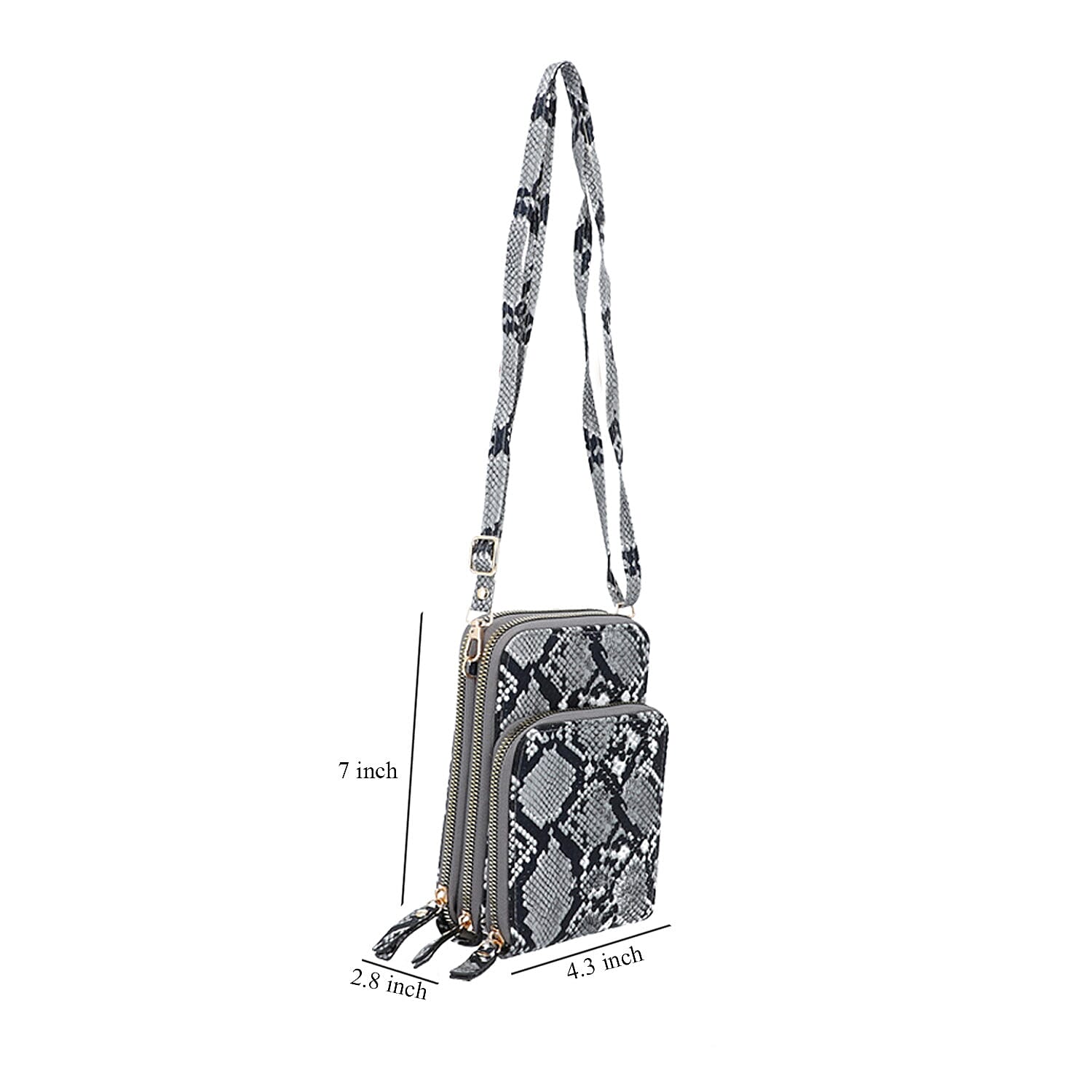 Black Snake Print Faux Leather Shoulder Bag for Women with Matching Shoulder Strap , Messenger Bags , Designer Shoulder Bags , Side Bags for Women
