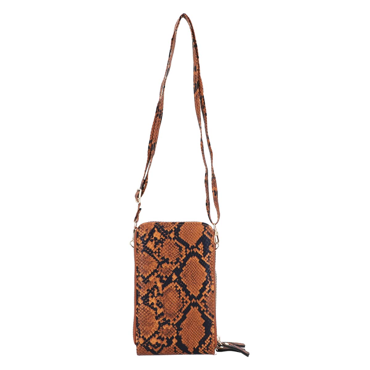 Brown Snake Print Faux Leather Shoulder Bag for Women with Matching Shoulder Strap, Messenger Bags, Designer Shoulder Bags, Side Bags for Women image number 2