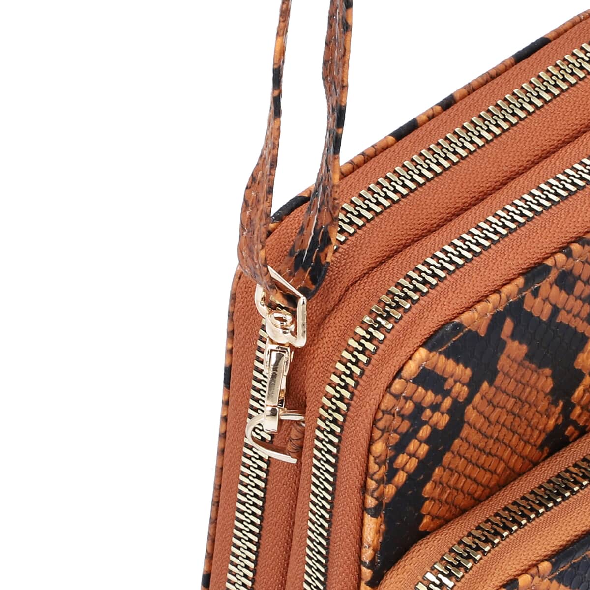 Brown Snake Print Faux Leather Shoulder Bag for Women with Matching Shoulder Strap, Messenger Bags, Designer Shoulder Bags, Side Bags for Women image number 4