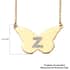 KARIS Zircon Butterfly Initial Z Necklace (18 Inches) in 18K YG Plated and ION Plated YG Stainless Steel 0.10 ctw image number 5