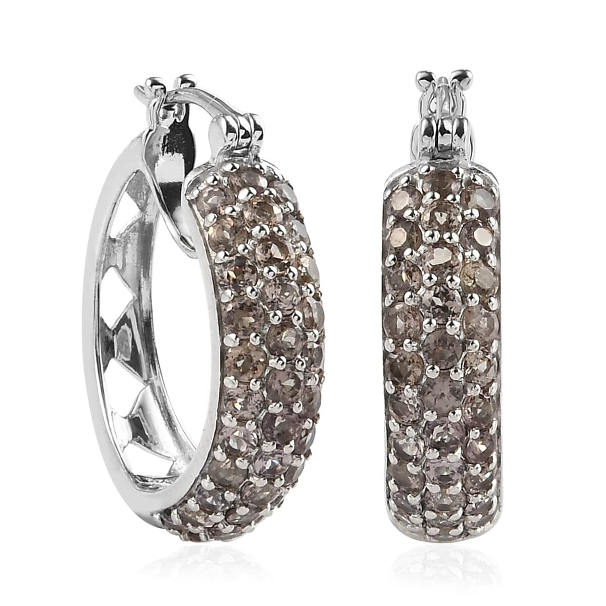 Color Change Garnet Earrings in Platinum Over Sterling Silver 4.30 ctw image number 0