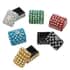 Handcrafted Set of 6 Mini Solid Color Beaded Mini Chests image number 0