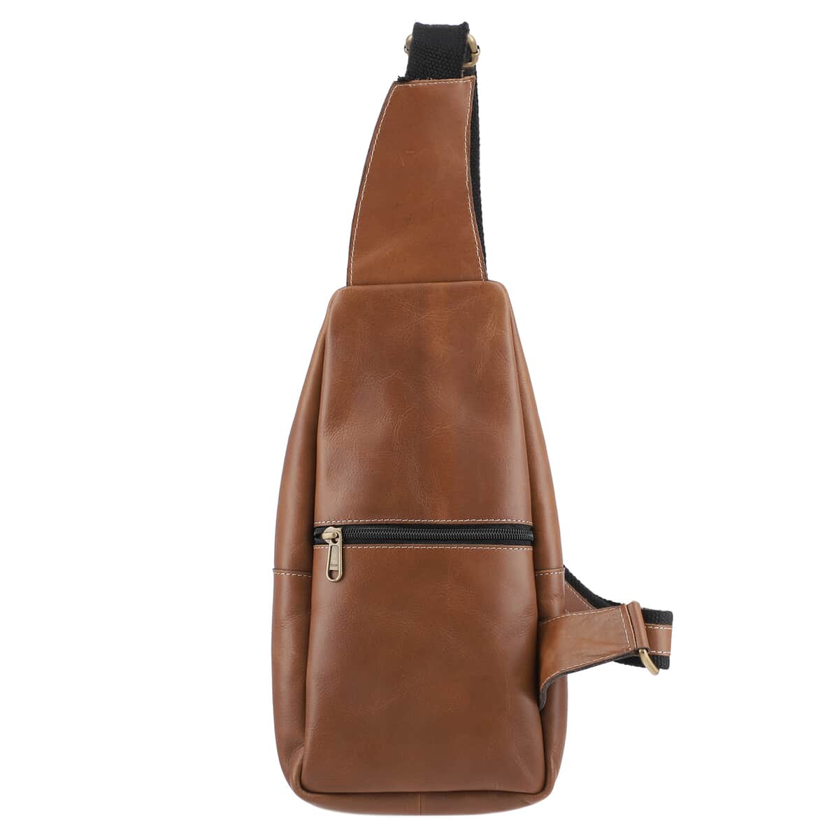 "100% Genuine Leather anti theft backpack bag Color: Beige Size: 5.9L x 3.2W x 8.66H inches " image number 3