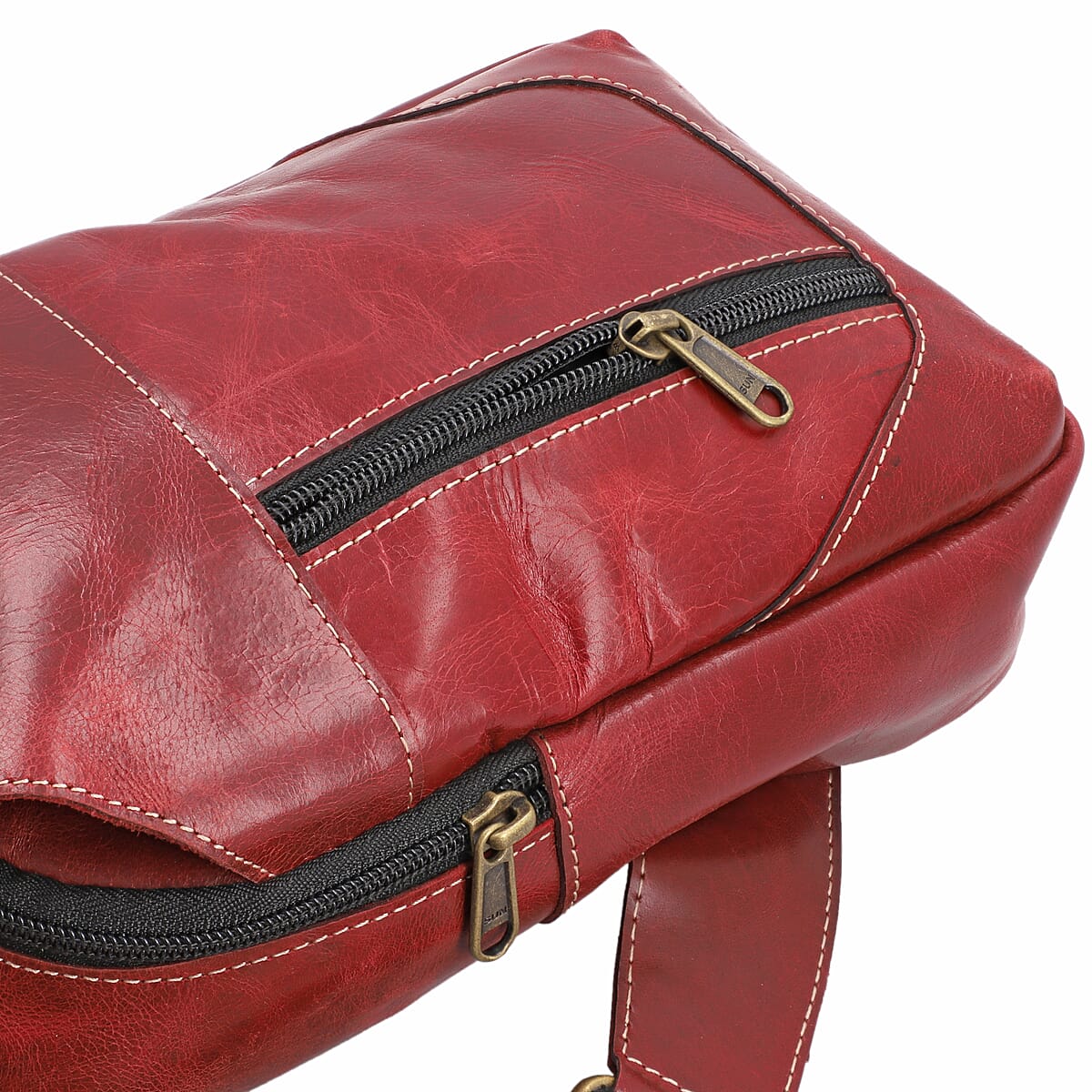 Cherry Genuine Leather Anti Theft Backpack Bag image number 6