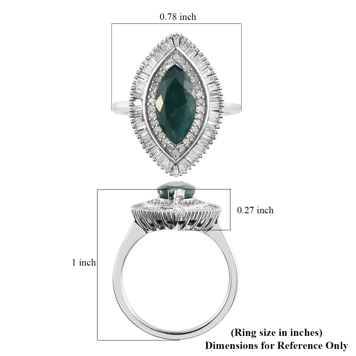 AAA Grandidierite and Diamond Double Halo Ring in Platinum Over Sterling Silver (Size 8.0) 2.40 ctw image number 5