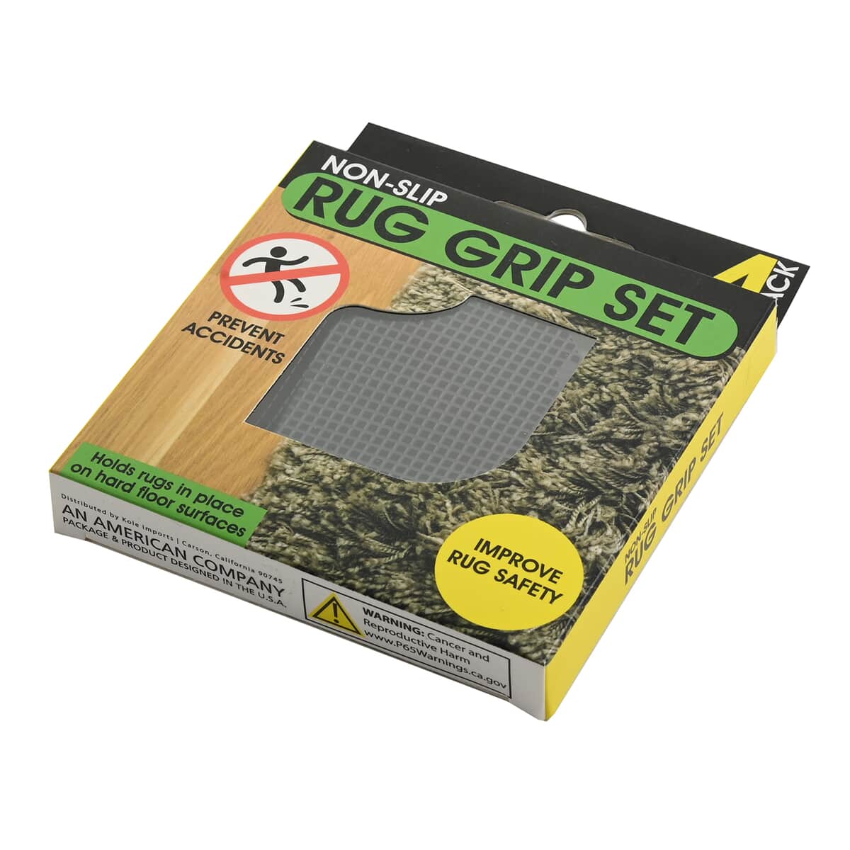 4 Pc Rug Gripper Set Anti Slip Carpet Grip Mat Non Skid Tape