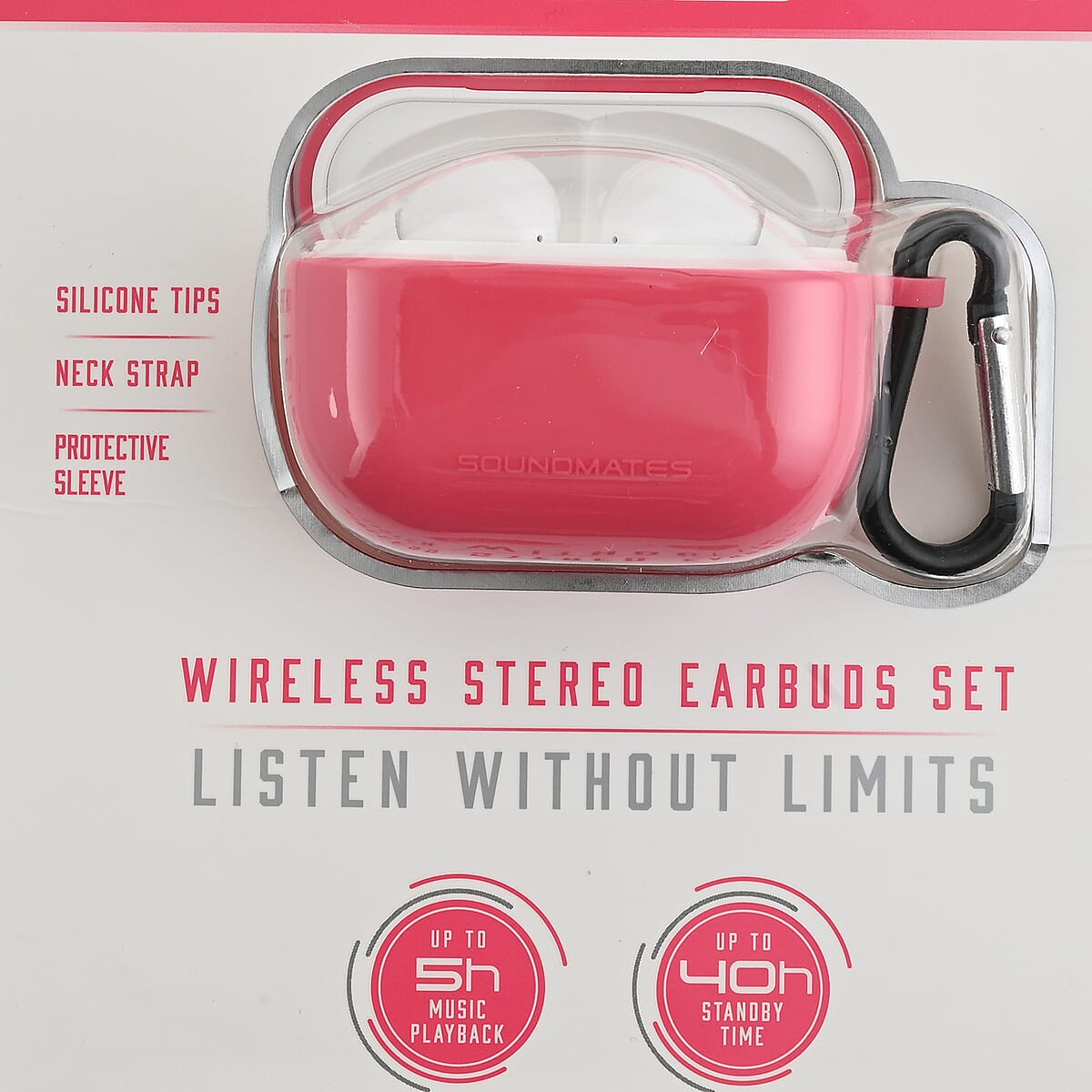 Tzumi SoundMates True Wireless Earbuds V2 Combo Pack - White and Pink image number 4