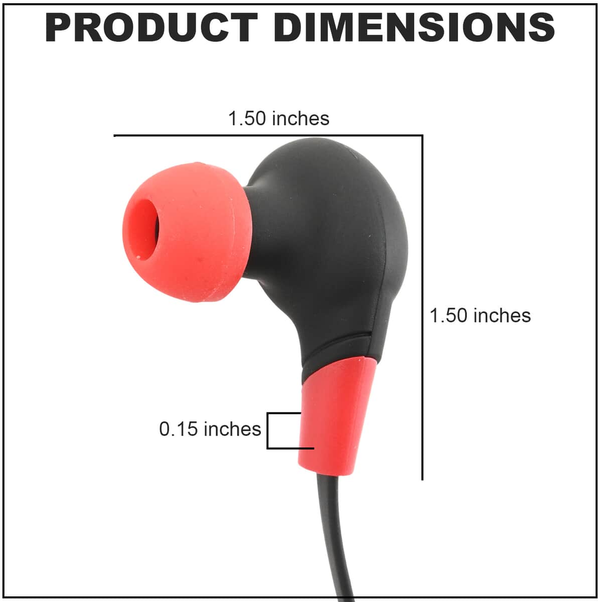 iHip Warrior Red and Black Bluetooth Sport Earbuds, Best Workout Earbuds For Running, Foldable Earbuds image number 3