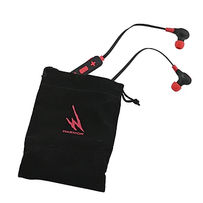 Closeout iHip Warrior Red and Black Bluetooth Sport Earbuds, Best Workout Earbuds For Running, Foldable Earbuds