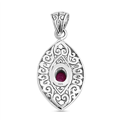 Niassa Ruby (FF) 1.70 ctw Pendant in Sterling Silver