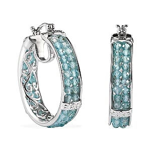 Karis Betroka Blue Apatite Earrings in Platinum Bond 24.00 ctw