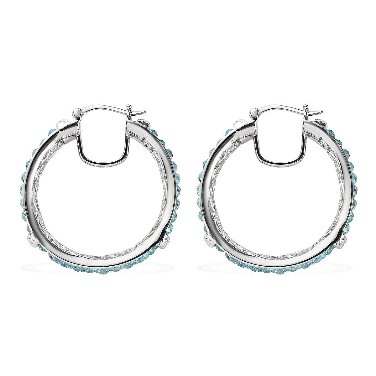 Karis Betroka Blue Apatite Earrings in Platinum Bond 24.00 ctw image number 3