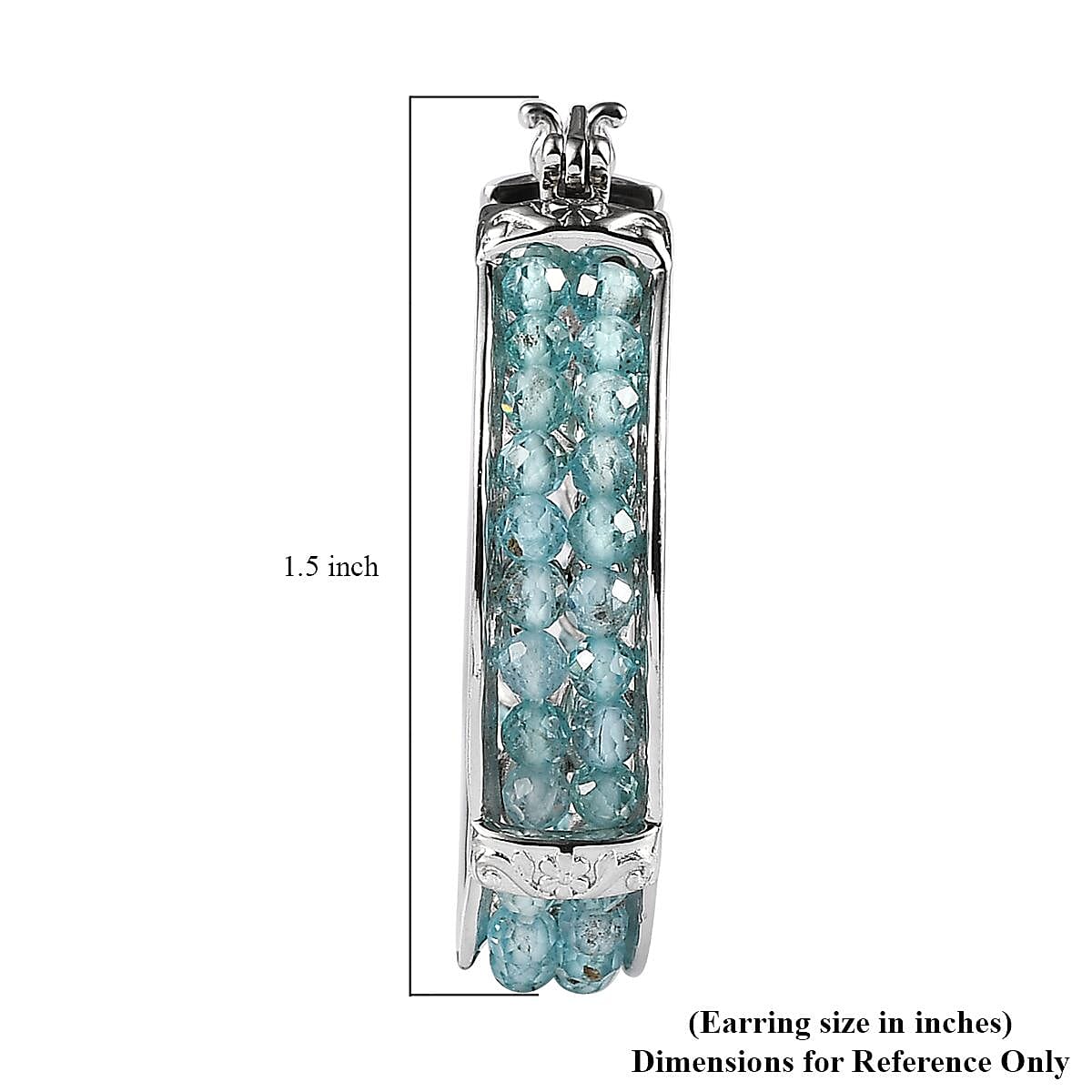 Karis Betroka Blue Apatite Earrings in Platinum Bond 24.00 ctw image number 4