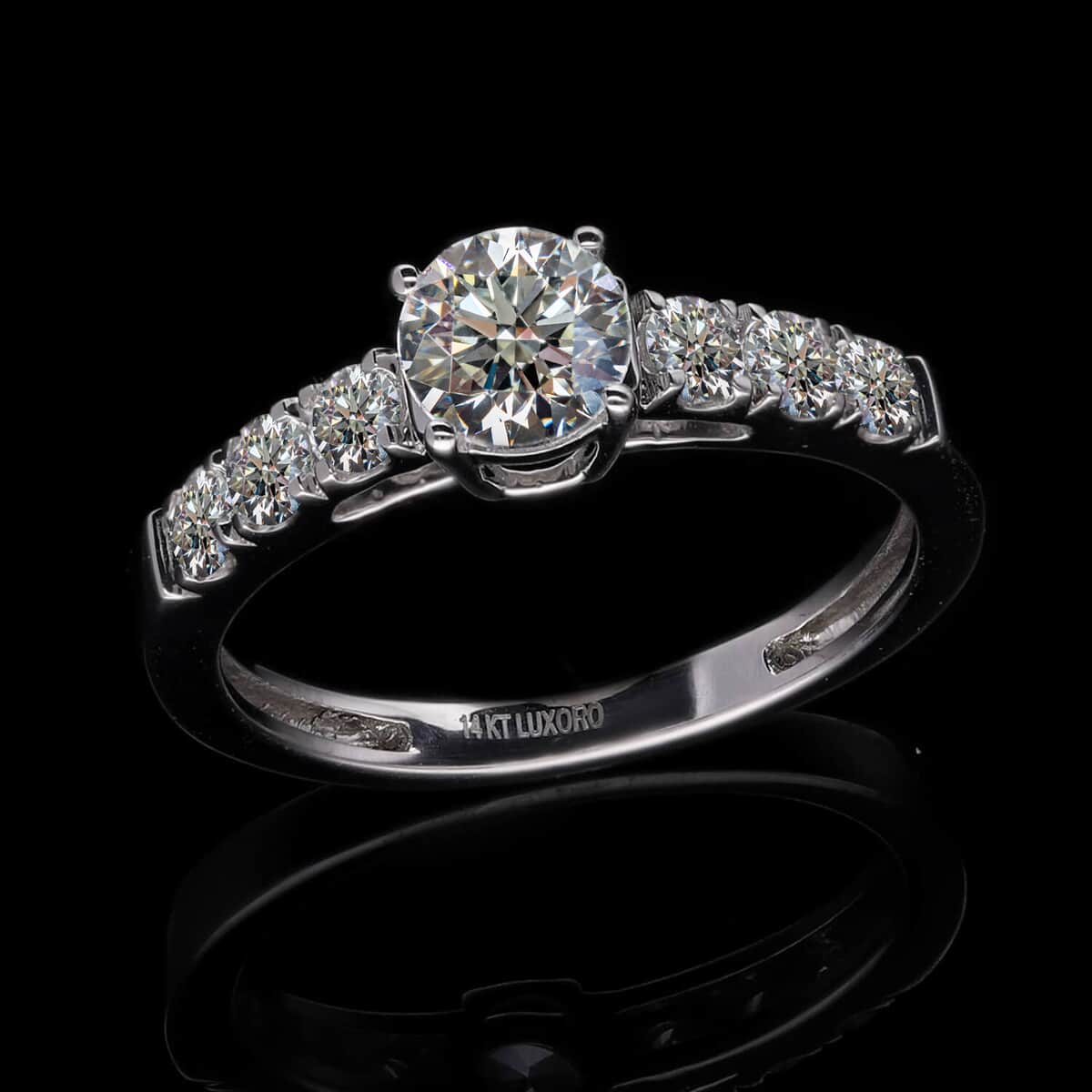 Luxoro 14K White Gold Luxuriant Lab Grown Diamond G-H VS Ring 1.15 ctw (Del. in 7-10 Days) image number 1