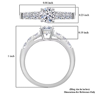 14K White Gold Luxuriant Lab Grown Diamond G-H VS Ring (Size 10.0) 1.15 ctw