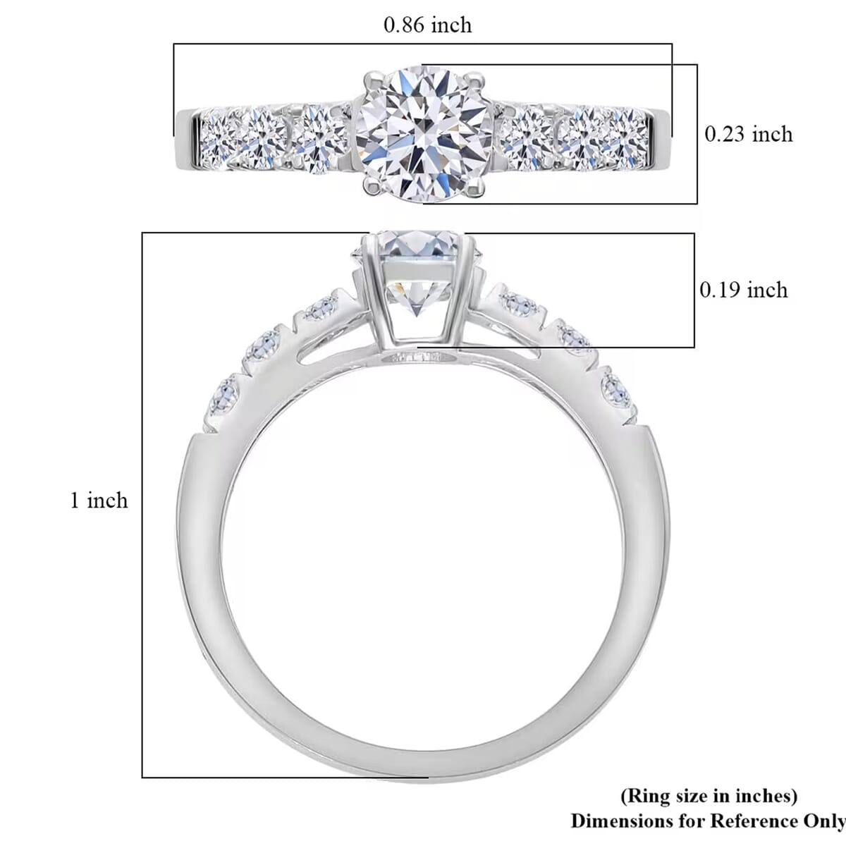 14K White Gold Luxuriant Lab Grown Diamond G-H VS Ring (Size 6.0) 1.15 ctw image number 7