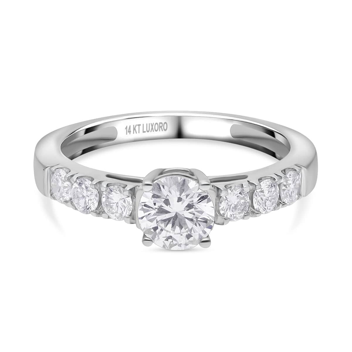 Luxoro 14K White Gold Lab Grown Diamond G-H VS Ring (Size 9.0) 1.15 ctw image number 0