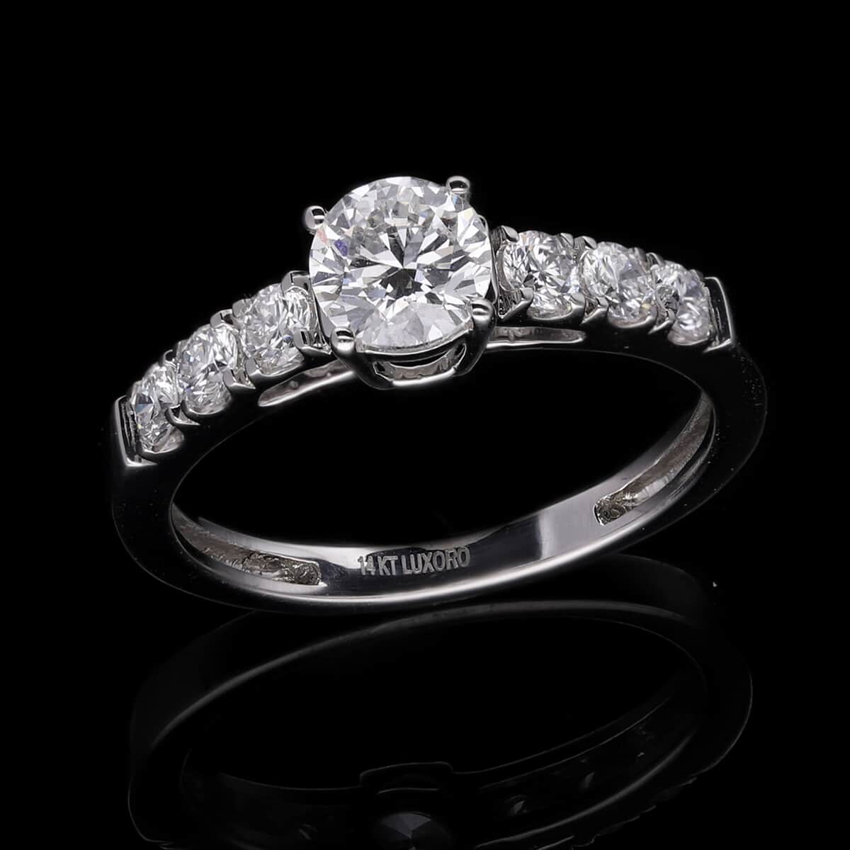 Luxoro 14K White Gold Lab Grown Diamond G-H VS Ring (Size 9.0) 1.15 ctw image number 1