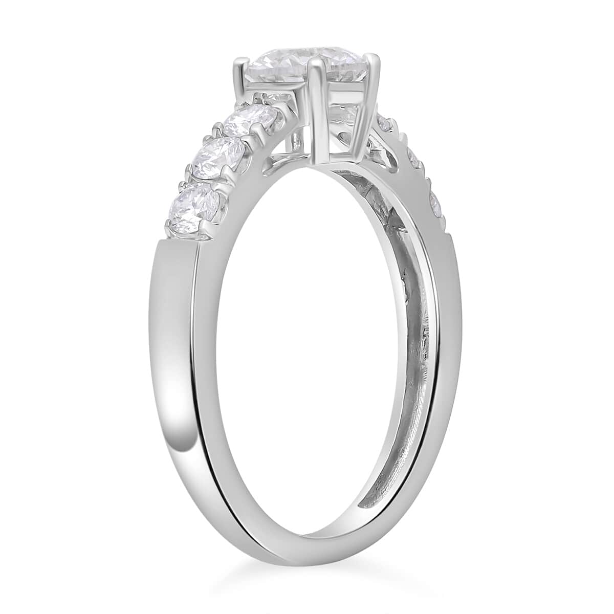 Luxoro 14K White Gold Lab Grown Diamond G-H VS Ring (Size 9.0) 1.15 ctw image number 3