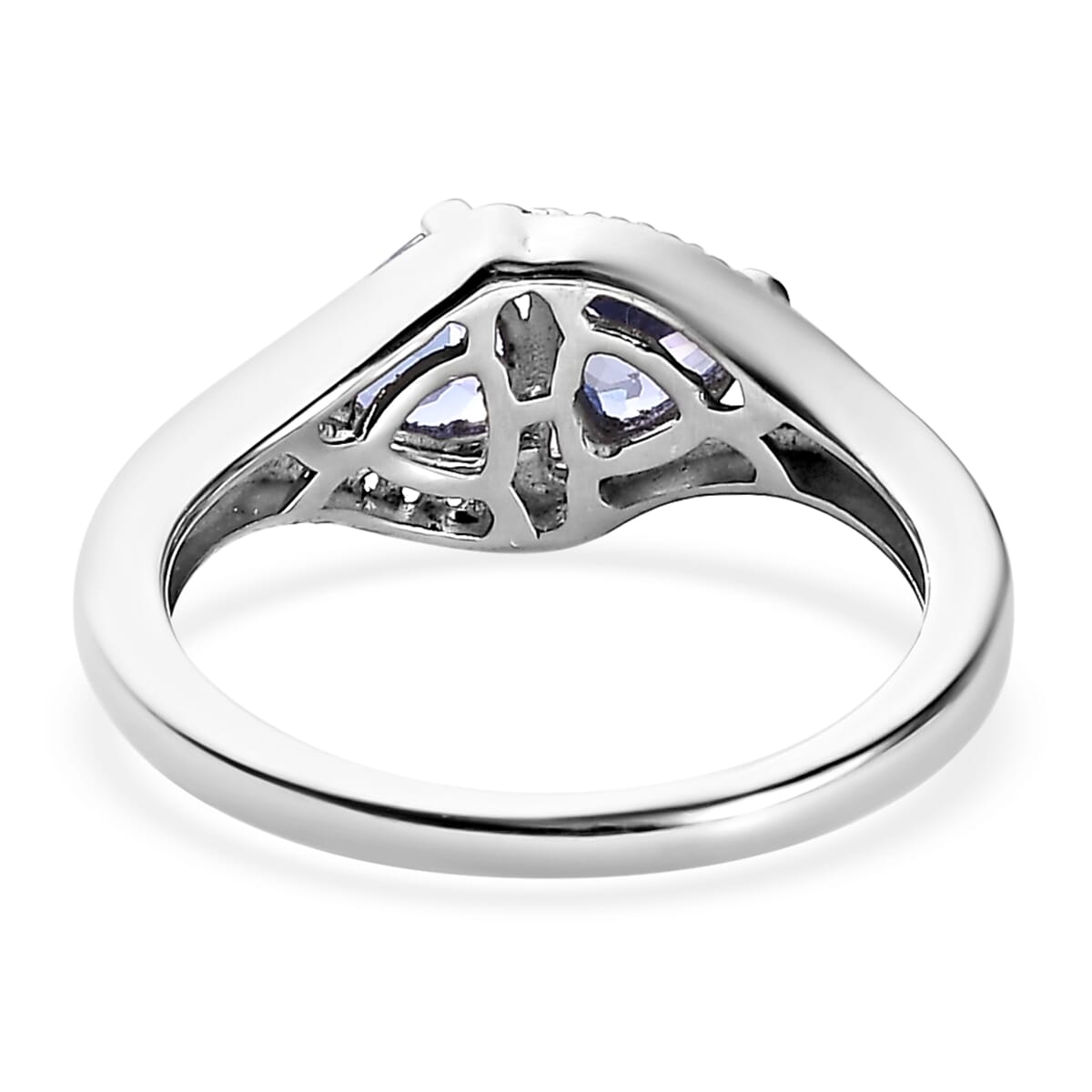 Tanzanite, Multi Gemstone Ring in Platinum Over Sterling Silver (Size 10.0) 1.00 ctw image number 4