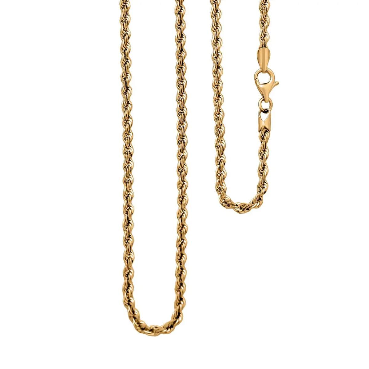 22K Yellow Gold Rope Necklace 22 Inches 4.25 Grams image number 0