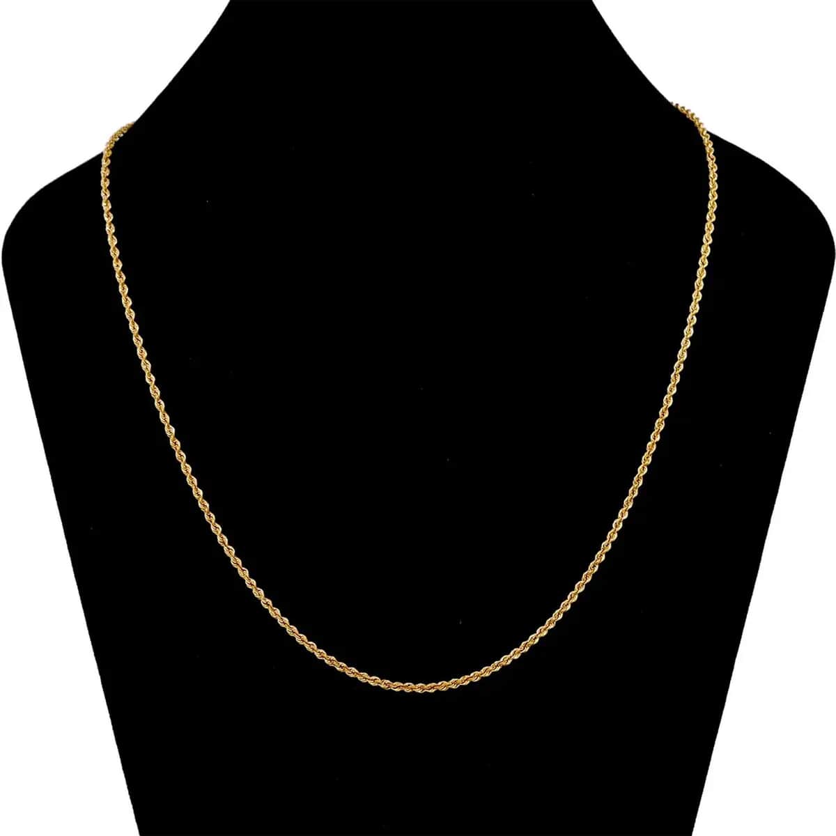 22K Yellow Gold Rope Necklace 22 Inches 4.25 Grams image number 3