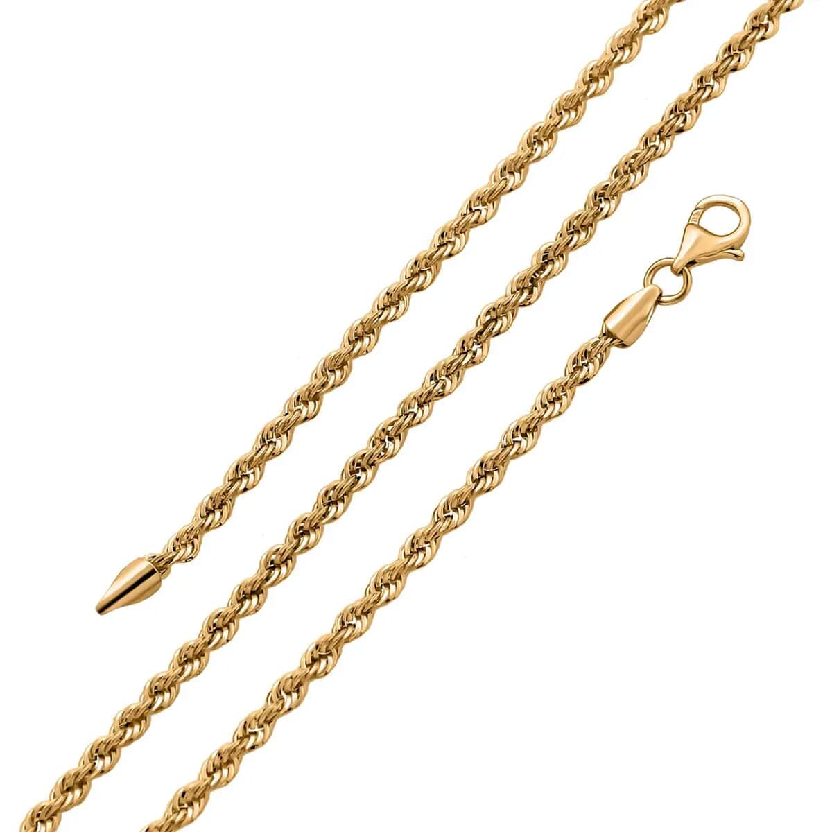 22K Yellow Gold Rope Necklace 22 Inches 4.25 Grams image number 4