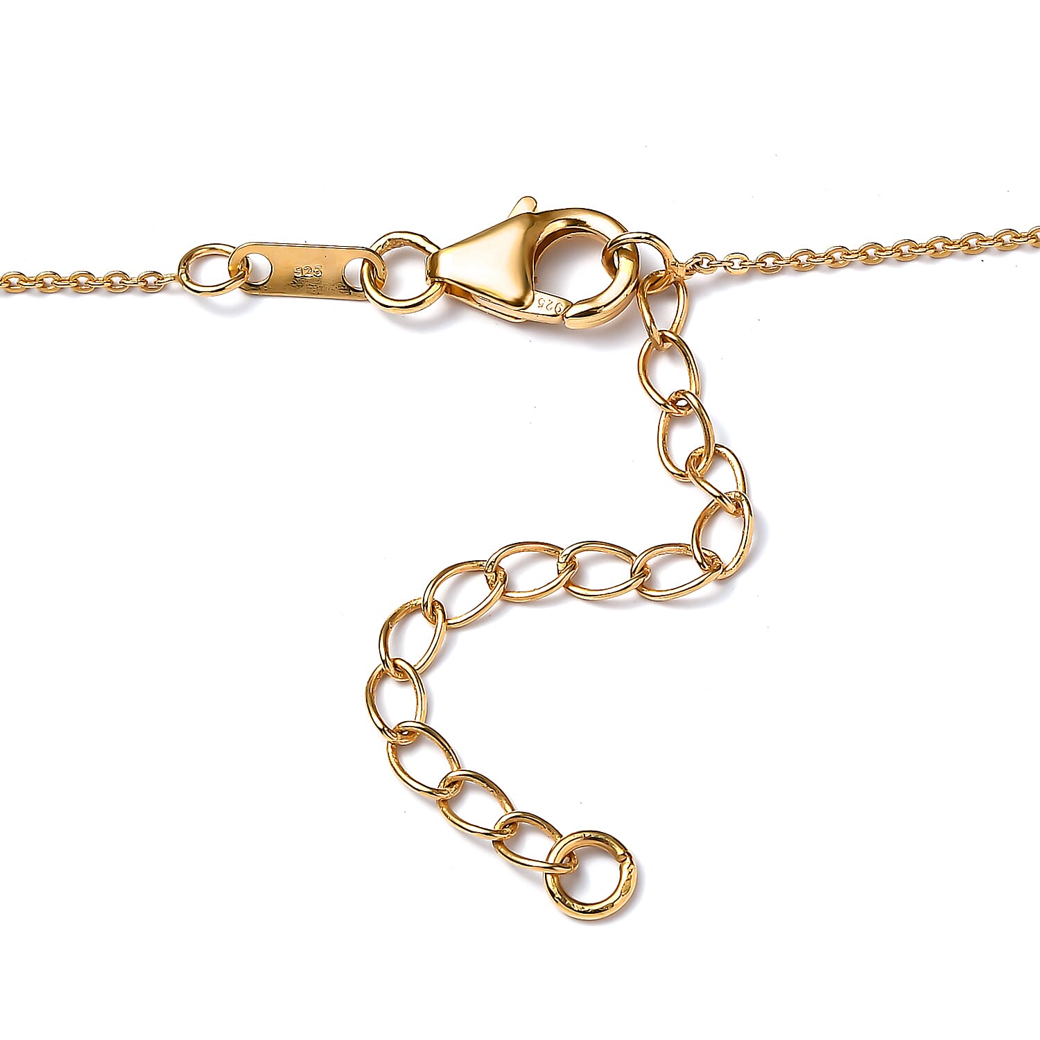Premium Nigerian Spessartite Garnet and Moissanite 0.85 ctw Sunburst Necklace 18 Inches in Vermeil Yellow Gold Over Sterling Silver