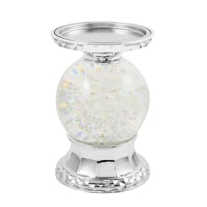 Snowflake Water Globe Candle Holder, Decorative Glass Candle Holder, Home Decor