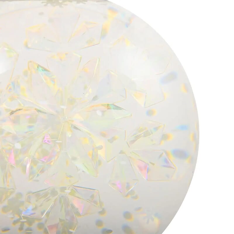 Closeout Snowflake Water Globe Candle Holder, Decorative Glass Candle Holder, Home Decor