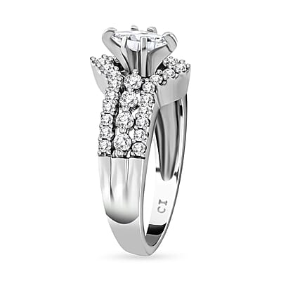 NY Closeout 14K White Gold G-H I2 Diamond Ring (Size 10.0) 7 Grams 0.75 ctw