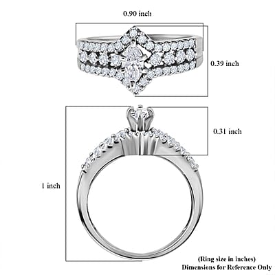 NY Closeout 14K White Gold G-H I2 Diamond Ring (Size 10.0) 7 Grams 0.75 ctw